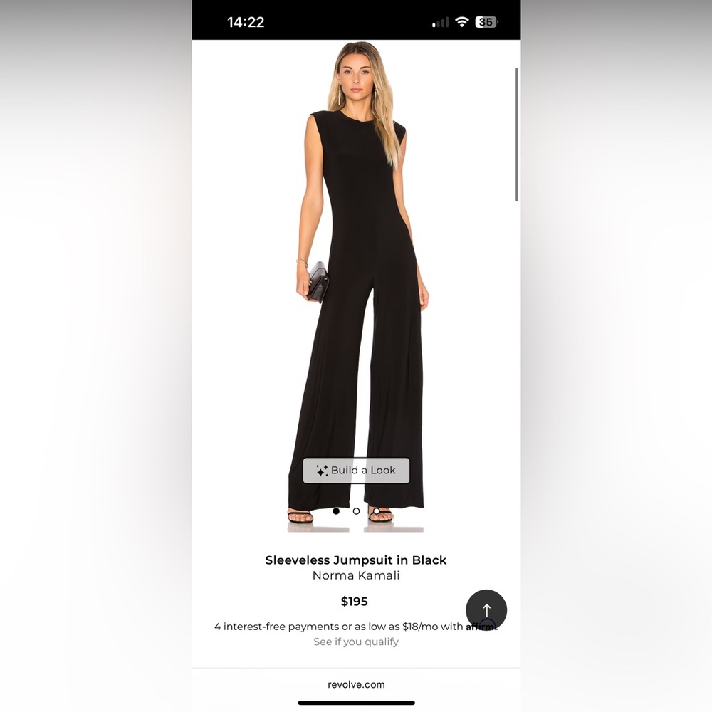 Norma Kamali Elegant Black Sleeveless Jumpsuit